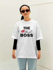 Women's Oversized Classic Tee | The Real Boss