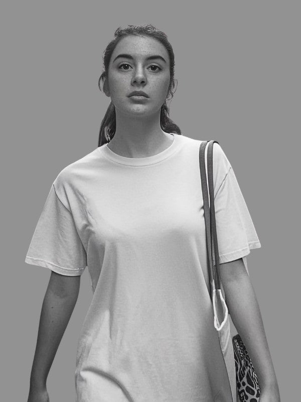 Women's White Color Plain T-Shirt