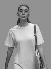 Women's White Color Plain T-Shirt